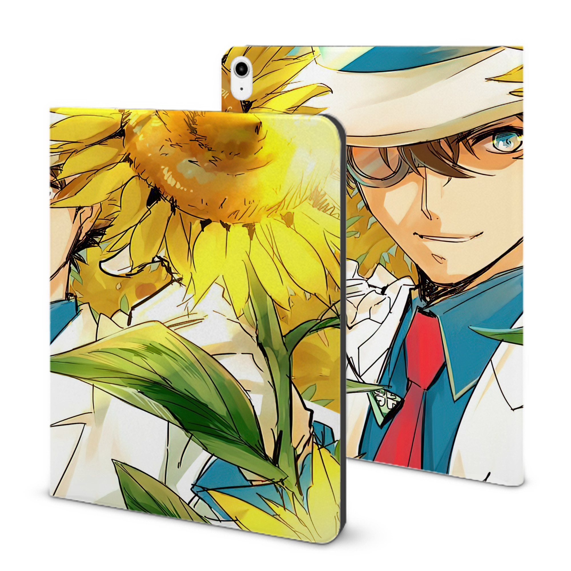 （画像用） 名探偵コナン Detective Conan IPadケース ペンホルダー付き ブックスタイルデザイン